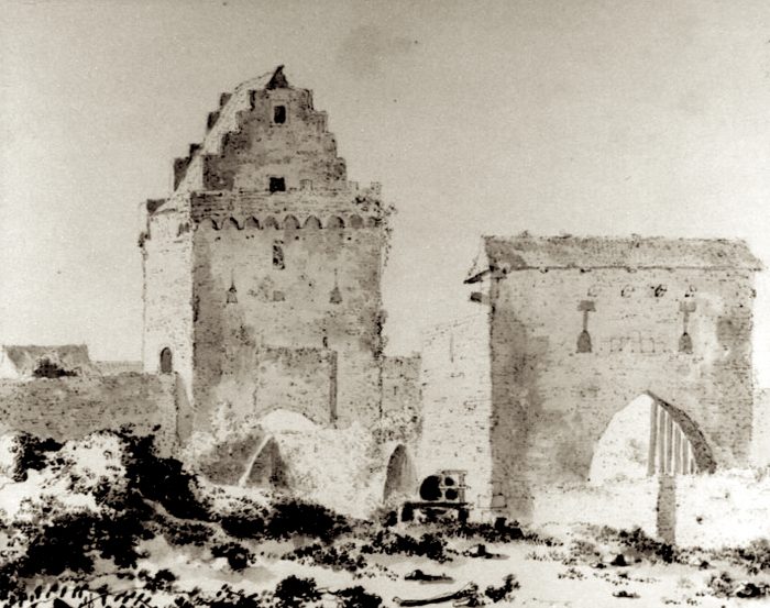 Bild 2401 - Zeichnung eines Stadttores um 1600