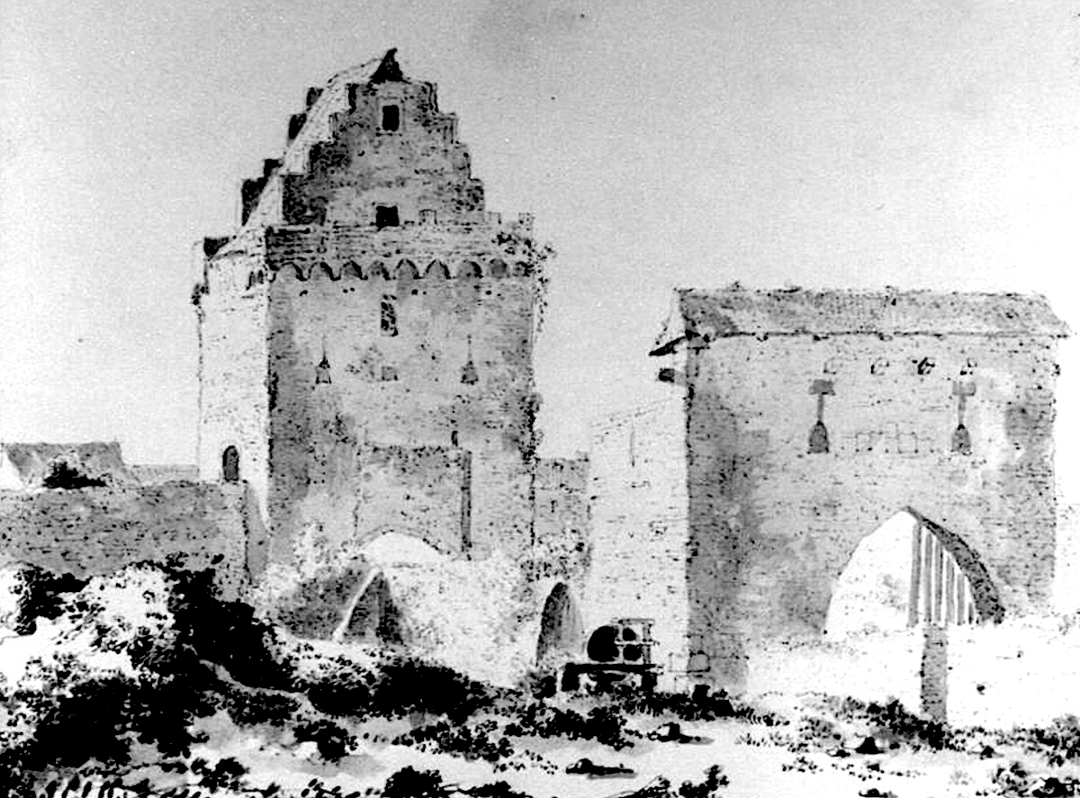 Bild 2401 - Zeichnung eines Stadttores um 1600
